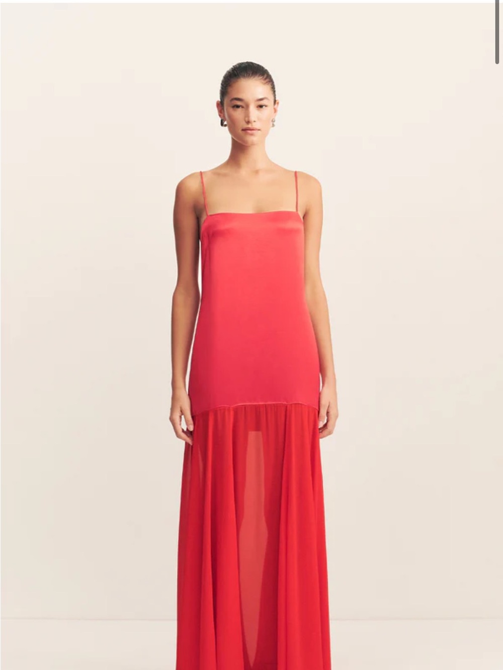 Shona Joy Dropped Waist Maxi Dress - Chilli